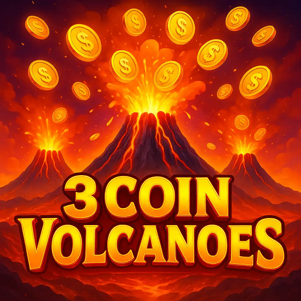 3 Coin Volcanoes slot game artwork